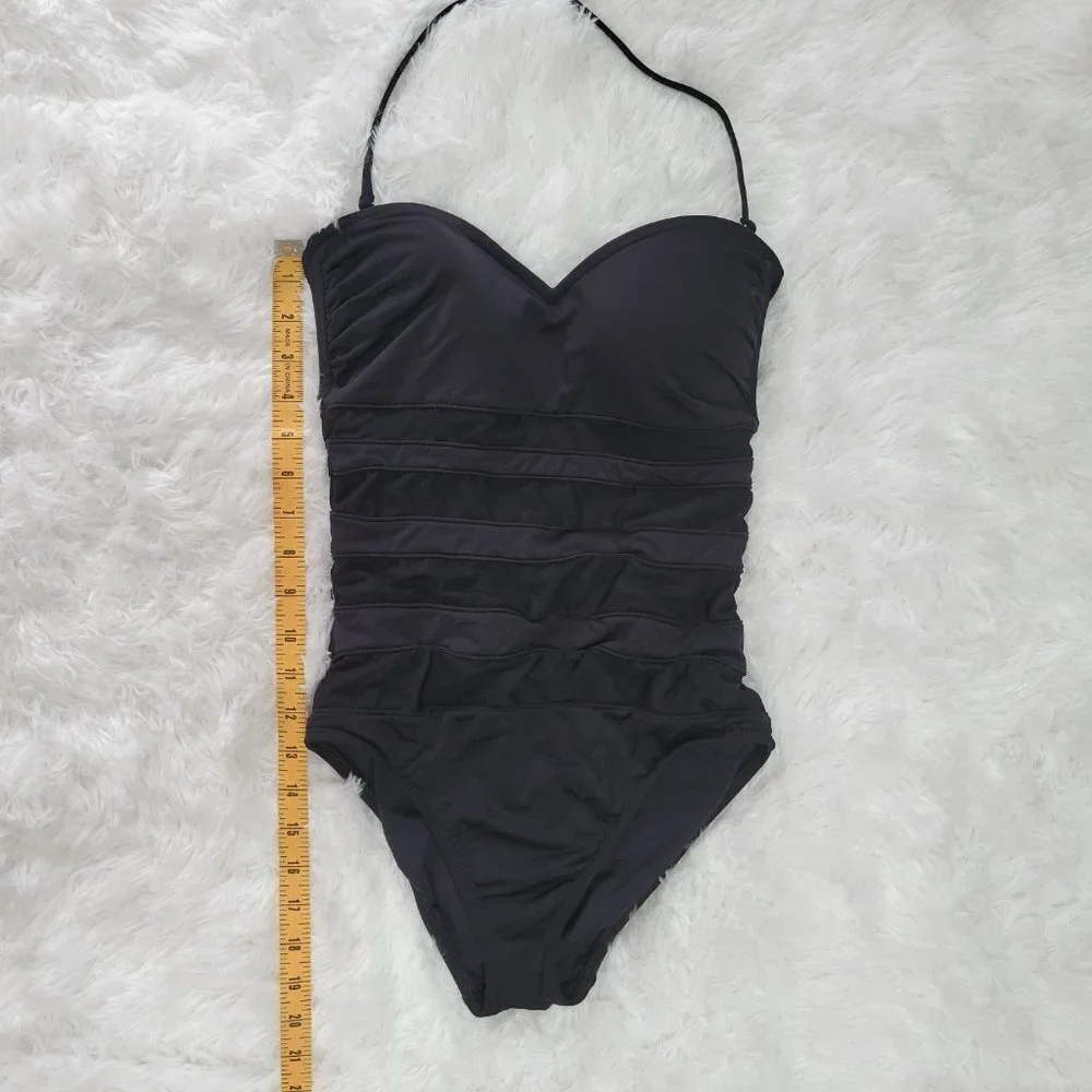 La Blanca Black Halter One Piece Swimsuit - Size 4